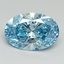 5.23 Ct. Fancy Vivid Blue Oval Lab Grown Diamond