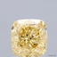 1.58 Ct. Fancy Intense Yellow Cushion Lab Grown Diamond