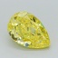 1.00 Ct. Fancy Vivid Yellow Pear Lab Grown Diamond