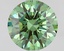 1.62 Ct. Fancy Vivid Green Round Lab Grown Diamond