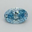 3.1 Ct. Fancy Vivid Blue Oval Lab Grown Diamond