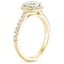 18K Yellow Gold Halo Diamond Ring with Side Stones (1/3 ct. tw.), smallside view