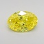 0.52 Ct. Fancy Vivid  Yellow Oval Lab Grown Diamond