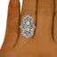 The Benedicta Ring, smallzoomed in top view on a hand