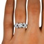 The Gamila Ring, smallzoomed in top view on a hand