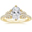 18K Yellow Gold Optica Diamond Ring, smalltop view