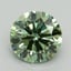 5.05 Ct. Fancy Vivid Green Round Lab Grown Diamond