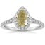18K White Gold Joy Half Coverage Diamond Ring, smalltop view