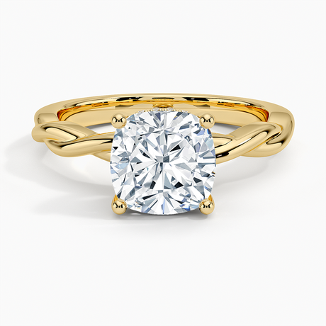 Twisted Vine Hidden Halo Diamond Ring