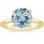 18K Yellow Gold Elodie 1.8mm Solitaire Ring, smalltop view
