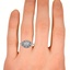 The Scottie Ring, smallzoomed in top view on a hand