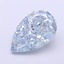 2.53 Ct. Fancy Intense Blue Pear Lab Grown Diamond