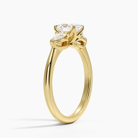 Fleur Three Stone Diamond Ring