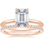 14K Rose Gold Audrey Perfect Fit Solitaire Ring with Luxe Ballad Diamond Ring (1/4 ct. tw.)
