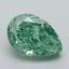 1.56 Ct. Fancy Vivid Green Pear Lab Grown Diamond