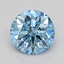 0.51 Ct. Fancy Vivid  Blue Round Lab Grown Diamond