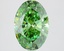 3.29 Ct. Fancy Vivid Green Oval Lab Grown Diamond