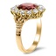 The Valorie Ring, smalltop view on a hand