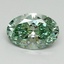 1.65 Ct. Fancy Vivid Green Oval Lab Grown Diamond