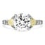 Custom Raised Trillion Diamond Ring