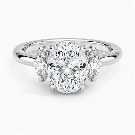 Sasha Three Stone Marquise Diamond Ring