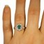 The Kizzy Ring, smallzoomed in top view on a hand