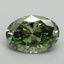 2.07 Ct. Fancy Vivid Green Oval Lab Grown Diamond