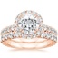 14KR Moissanite Luxe Sienna Halo Diamond Bridal Set (1 3/8 ct. tw.), smalltop view