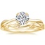 18K Yellow Gold Alouette Ring with Winding Willow Ring