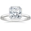 18K White Gold Noemi Bezel Ring, smalltop view