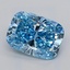 2.10 Ct. Fancy Vivid  Blue Cushion Lab Grown Diamond