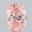 2.06 Ct. Fancy Vivid Pink Oval Lab Grown Diamond
