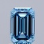 1.38 Ct. Fancy Vivid Blue Emerald Lab Grown Diamond