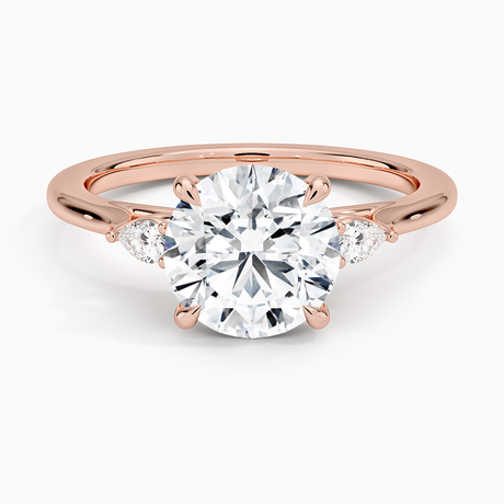 14K Rose Gold Aria Perfect Fit Three Stone Diamond Ring