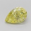 1.00 Ct. Fancy Intense Yellow Pear Lab Grown Diamond