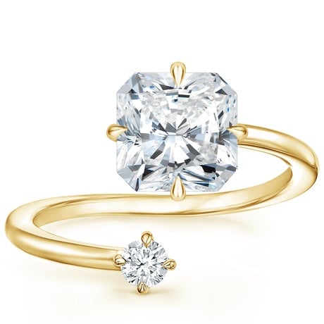 18K Yellow Gold Alma Toi et Moi Diamond Ring