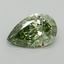 1.26 Ct. Fancy Vivid Green Pear Lab Grown Diamond