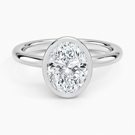 18K White Gold Julietta Bezel Solitaire Ring