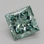 2.05 Ct. Fancy Vivid Green Princess Lab Grown Diamond