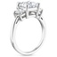 18K White Gold Embrace Three Stone Diamond Ring, smallside view