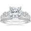 18K White Gold Tatiana Diamond Ring with Luxe Sia Diamond Open Ring (1/5 ct. tw.)