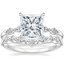 18K White Gold Petite Versailles Diamond Ring (1/6 ct. tw.) with Curved Versailles Diamond Ring