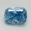 3.02 Ct. Fancy Vivid Blue Cushion Lab Grown Diamond