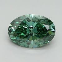 2.12 Ct. Fancy Vivid Pacific Green Oval Lab Grown Diamond