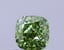 0.89 Ct. Fancy Vivid  Green Cushion Lab Grown Diamond