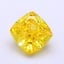 1.81 Ct. Fancy Vivid Yellow Cushion Lab Grown Diamond