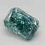 1.34 Ct. Fancy Vivid Blue Green Radiant Lab Grown Diamond