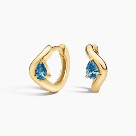 Silhouette Malibu Blue Lab Diamond Hoop Earrings (1/4 ct. tw.)