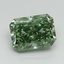 1.02 Ct. Fancy Vivid Green Radiant Lab Grown Diamond