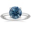 18K White Gold Hazel Solitaire Ring, smalltop view